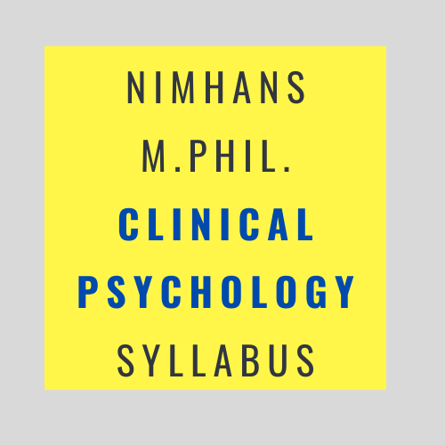 nimhans mphil clinical psychology syllabus