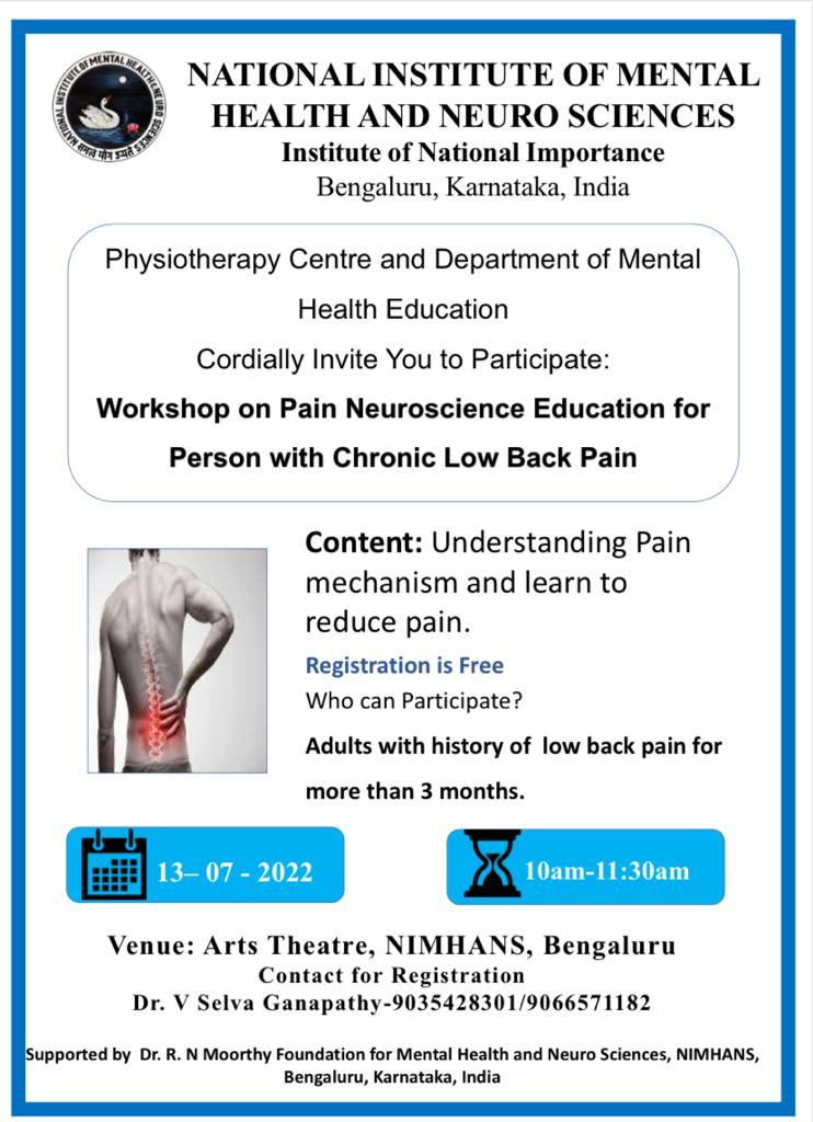 Workshop on pain management